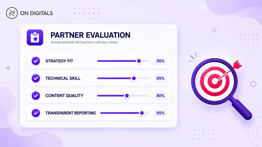 Evaluation criteria for choosing an SEO agency