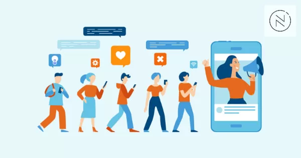 Influencer impacting and engaging their audience.
