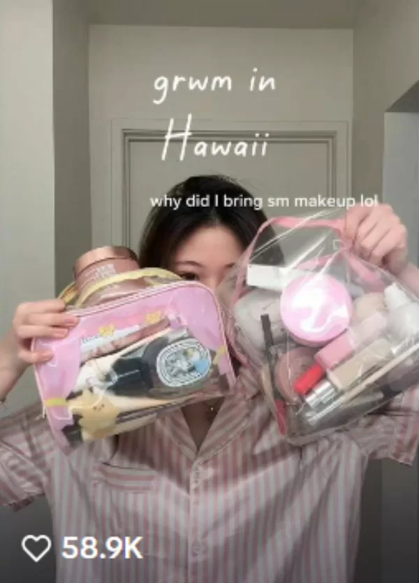 hare Your Routine with GRWM TikTok Trend (Source: @ashleychaee)