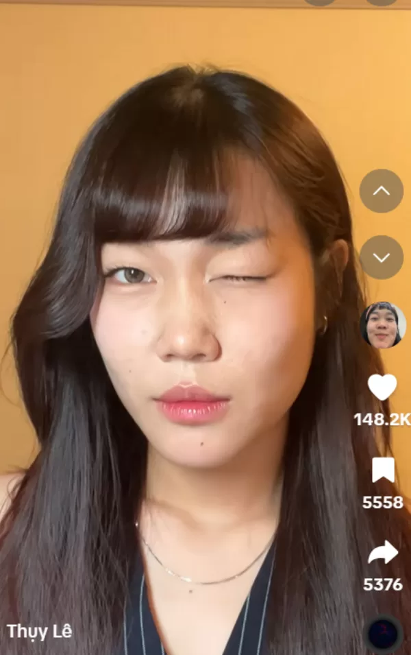 TikTok Wink Challenge: Blink to the Beat (Source: @thuyle2000)