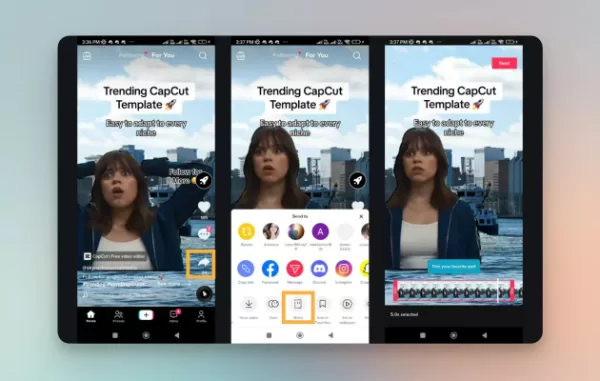 How to stitch video in TikTok