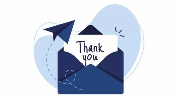 A sincere thank-you strengthens every outreach email