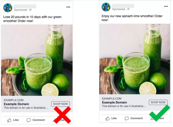 Stay transparent to pass Facebook ad review