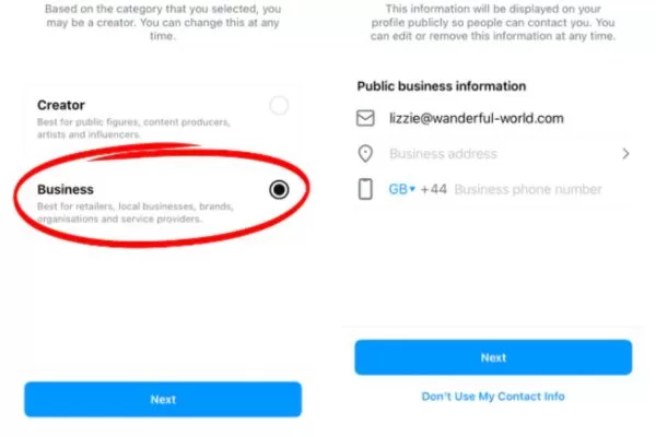 Instagram Shopping requires a Business or Creator account