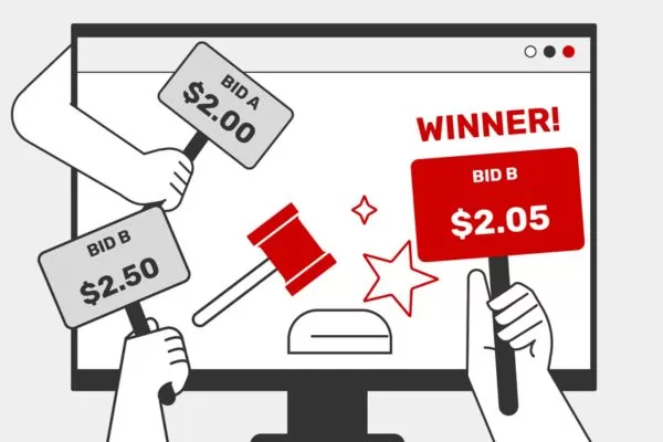 Winning the bid triggers ad delivery and performance tracking