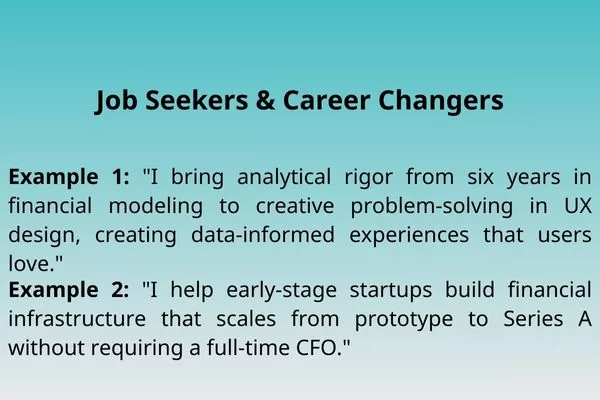 Career changers emphasize transferable strengths for their new path