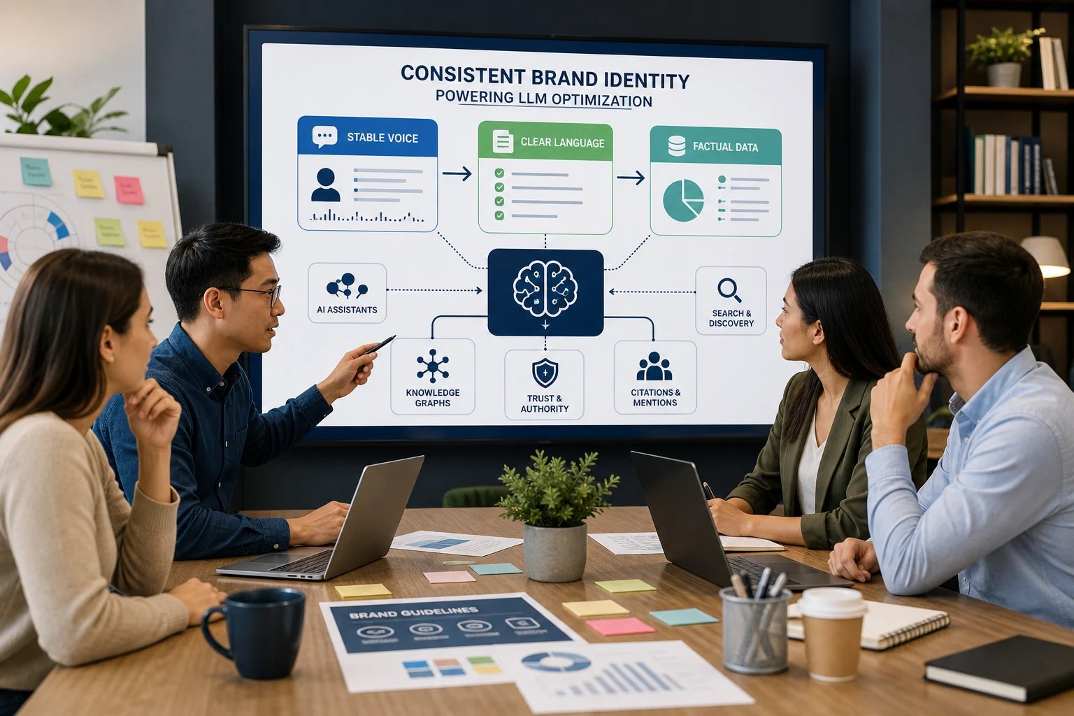 Consistent brand identity strengthens LLM optimization