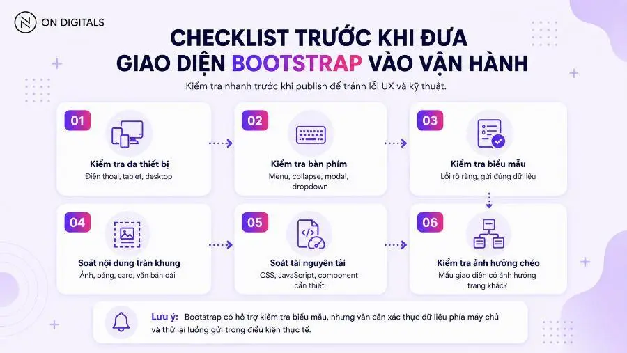 Bootstrap checklist
